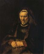 REMBRANDT Harmenszoon van Rijn Portrait of an Old Woman oil